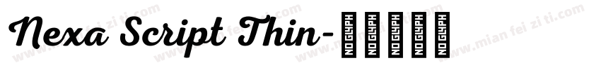 Nexa Script Thin字体转换